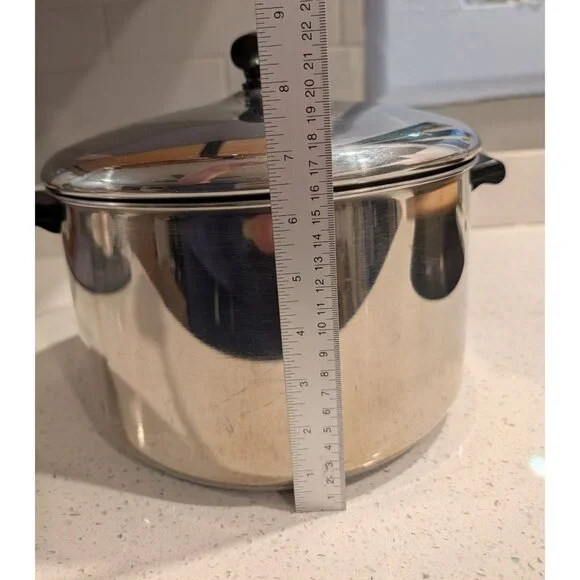 Farberware 8-Quart Aluminum Clad Stainless Steel Stock Pot Lid soup stew - Picture 11 of 16